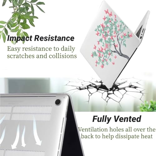 Estuche MacBook Air 13,6 Modelo A3113 A2681 A3240 protector dura teclado transparente mariposas 4