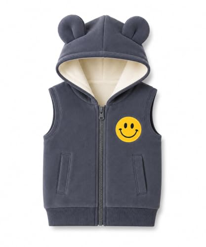 Image of Bold N Elegant Kids Polyester Printed 3d Happy Smile Face Cartoon Winter Warm Hoodied Jacket Sweatshirt and Pajamas 3 Pc Layering Party Clothing Set