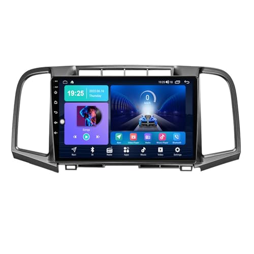9 Android 14 Radio Estéreo para Coche con Navegación GPS Controles en el Volante/SWC AHD Cámara de Marcha atrás Bluetooth Carplay Radio FM WiFi Control por Toyota Venza 2008-2016(B(4G+64G))