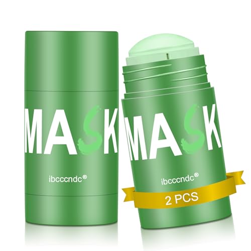 Green Tea Face Mask Stick for Face Blackhead Remover with Green Tea Extract Poreless Deep Cleanse Mask Stick For Purifying Moisturizing Oil Control Reduce For Women and Men All Skin Types 2 Pieces