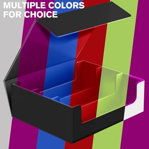 WUTONMU Caixa de armazenamento de cartões colecionáveis para cartões MTG, caixa de baralho de couro