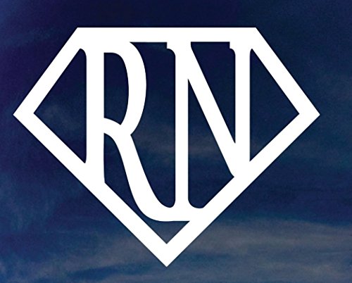 Register Nurse Superman Inspired RN Logo Vinyl Stickers Symbol 5.5 Decorative DIE Cut Decal for Cars Tablets LAPTOPS Skateboard - White Register Nurse Superman Inspired RN Logo Vinyl Stickers Symbol 5.5" Decorative DIE Cut Decal for Cars Tablets LAPTOPS Skateboard - White