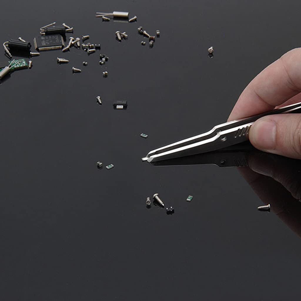 Pinzette in acciaio inossidabile 304 per lavori laboratorio, lavorazione componenti elettronici, lavorazione gioielli, lavorazione componenti precisione, set pinzette per e