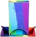 Metallic Dice Games FanRoll Fold Up Dice Tower: Watercolor Rainbow, Role Playing Game Dice Accessories for Dungeons and Dragons