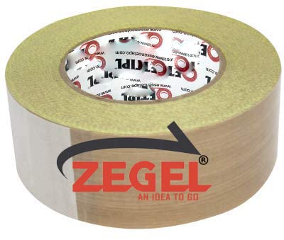 Zegel - 40MM Teflon Tape for Sealing Machine. Adhesive Teflon Coated Glass Tape suitable for sealing and packing machines for Sealing Machine 40 MM -1 Roll-10 Meter