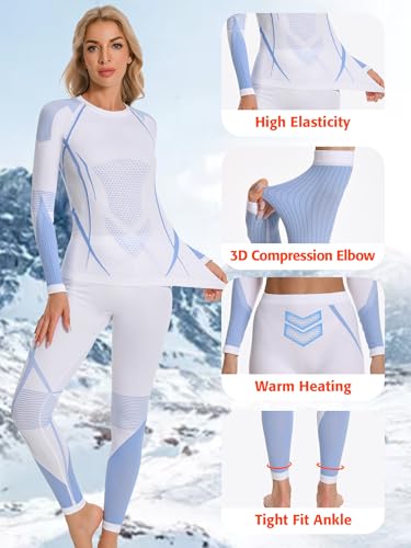 ATTRACO Thermal Underwear Set for Women Ski Base Layer for Cold Weather Thermal Long John3