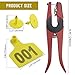 WMYCONGCONG Cattle Ear Tags, Large Plastic Livestock Ear Tags Yellow for Sheep Cattle Calf Hog with Number 001-100 and 1pcs Ear Tag Applicator