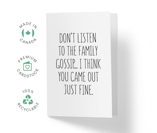 Karto Funny Birthday Card for Men Women - Large 5.5x8.5 inch Happy Birthday Cards for Brother Sister Nephew Niece - 30th 40th 50th 60th - Gossip
