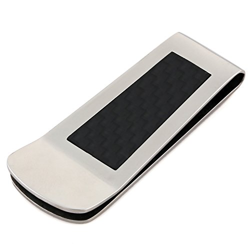 DonDon® Herren Geldscheinklammer Carbon-Look