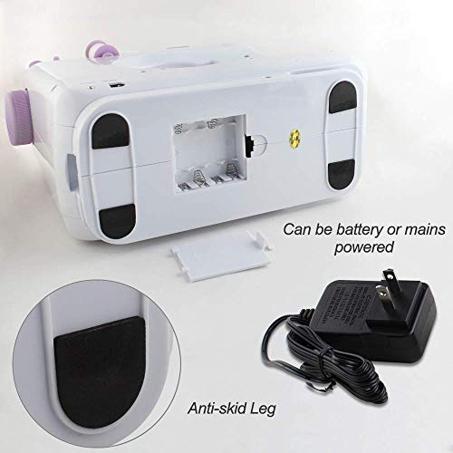 Image of Mini Sewing Machine For Beginner, Portable Machine,12 Built-In Stitches Small Double Threads And Two Speed Multi-Function Mending With Foot Pedal Kids, Women (B13)