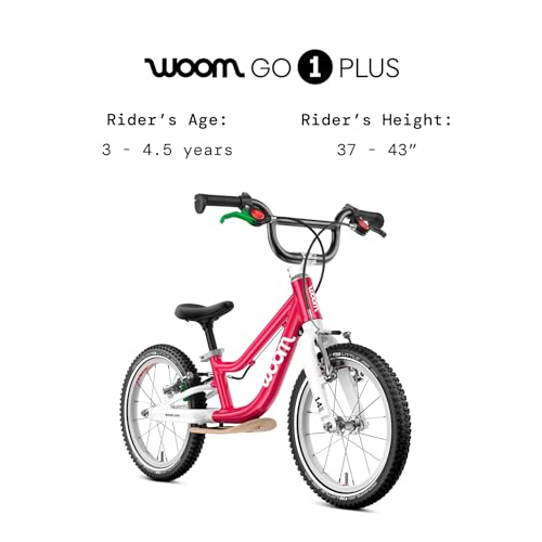 Image of woom GO 1 & GO 1 Plus Balance Bike for Toddlers & Kids 18 Month to 4.5 Years Old, 12-Inch & 14-Inch Lightweight Bicycles for Boys & Girls