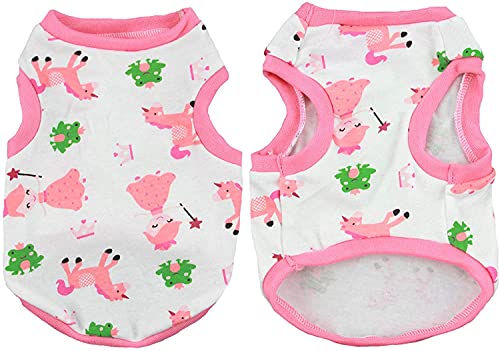NINGFA Cute Dog Shirt Puppy Clothes Spring Summer Soft Breathable Cotton Dog Sleeveless Vest Outfits Costumes Cute Cartoon Printed Tank Tops Pet Apparels for Small and Medium Girl Boy NINGFA Cute Dog Shirt Puppy Clothes Spring Summer Soft Breathable Cotton Dog Sleeveless Vest Outfits Costumes Cute Cartoon Printed Tank Tops Pet Apparels for Small and Medium Girl Boy