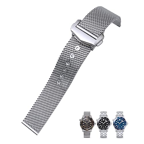Bracelet de montre tissé 20mm en acier anti-chute pour Omega Seamaster