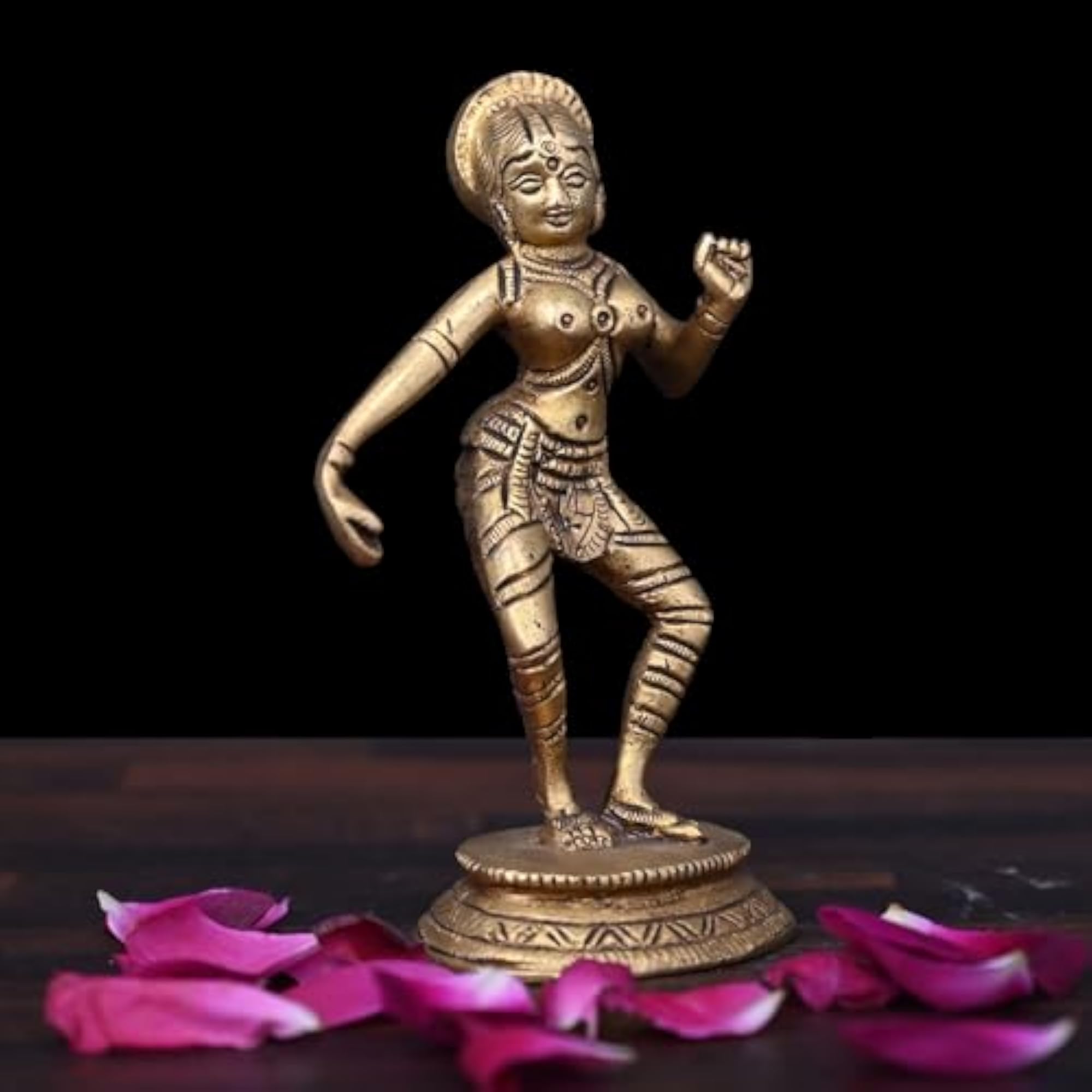 Brass Kathakali Dancing Lady Showpiece