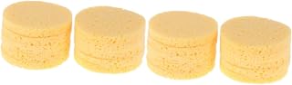 Beavorty 20piezas Esponjas De Limpieza Facial De Pulpa De Madera Para Desmaquillar Suaves y Efectivas Para Tipo De Piel Color Amarillo