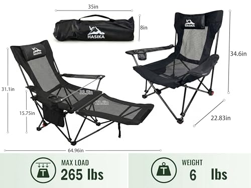 Silla de Camping Reclinable HASIKA con Reposapiés miniatura 3