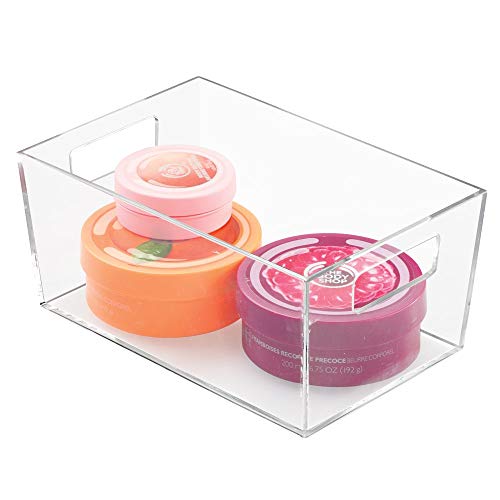 iDesign Clarity Wall Mount Nail Polish Storage Rack with 3 Shelves for Bathroom
