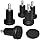 Bell Glides Replacement Office Chair or Stool Swivel Caster Wheels to Fixed Stationary Castors, for Carpet High Profile Bell