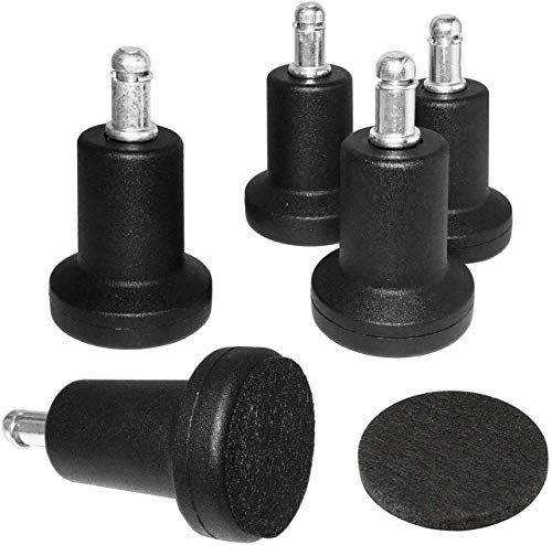 Bell Glides Replacement Office Chair or Stool Swivel Caster Wheels to Fixed Stationary Castors, for Carpet High Profile Bell Glides with Separate Self Adhesive Felt Pads, Chair Feet Wheel Stopper by DOZYANT - Used condition - US$12.25