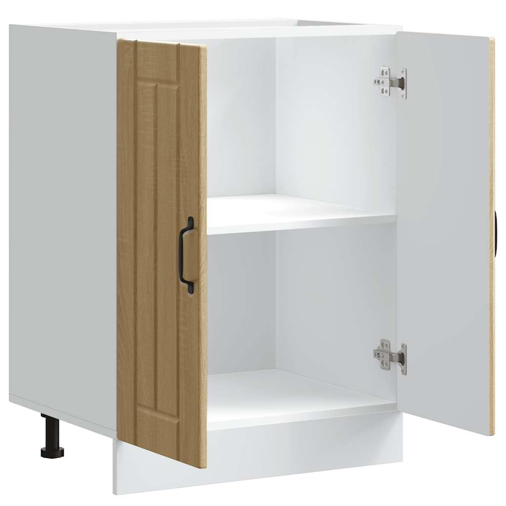 vidaXL Mueble bajo Fregadero Lucca Madera contrachapada Roble Sonoma