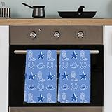 Qiaullityot Blue Western Cowboys Kitchen Towels Set of...