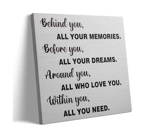 Elegant Graduation Canvas Print: Gold Glitter Motivational Quote in Vintage