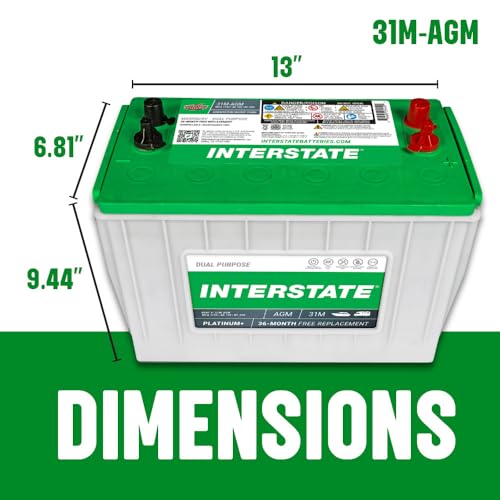 Image of Interstate Batteries Marine /RV Battery 12V 100Ah 925CCA Group 31M AGM
