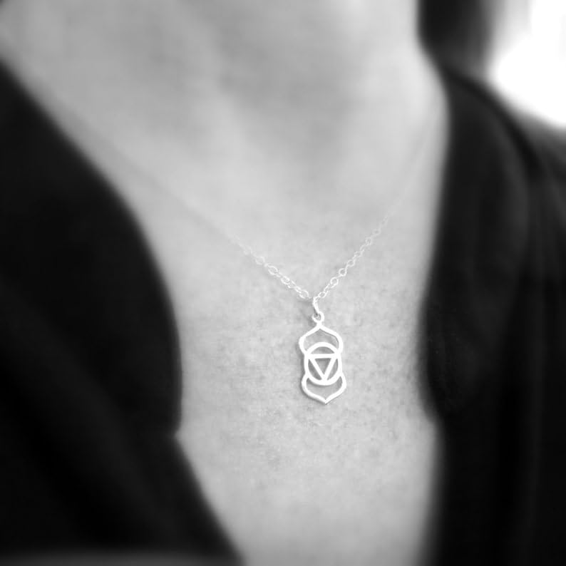 Collier chakra du troisième œil LKBEADS, pendentif argent 925 d'une finesse d'exception - 3
