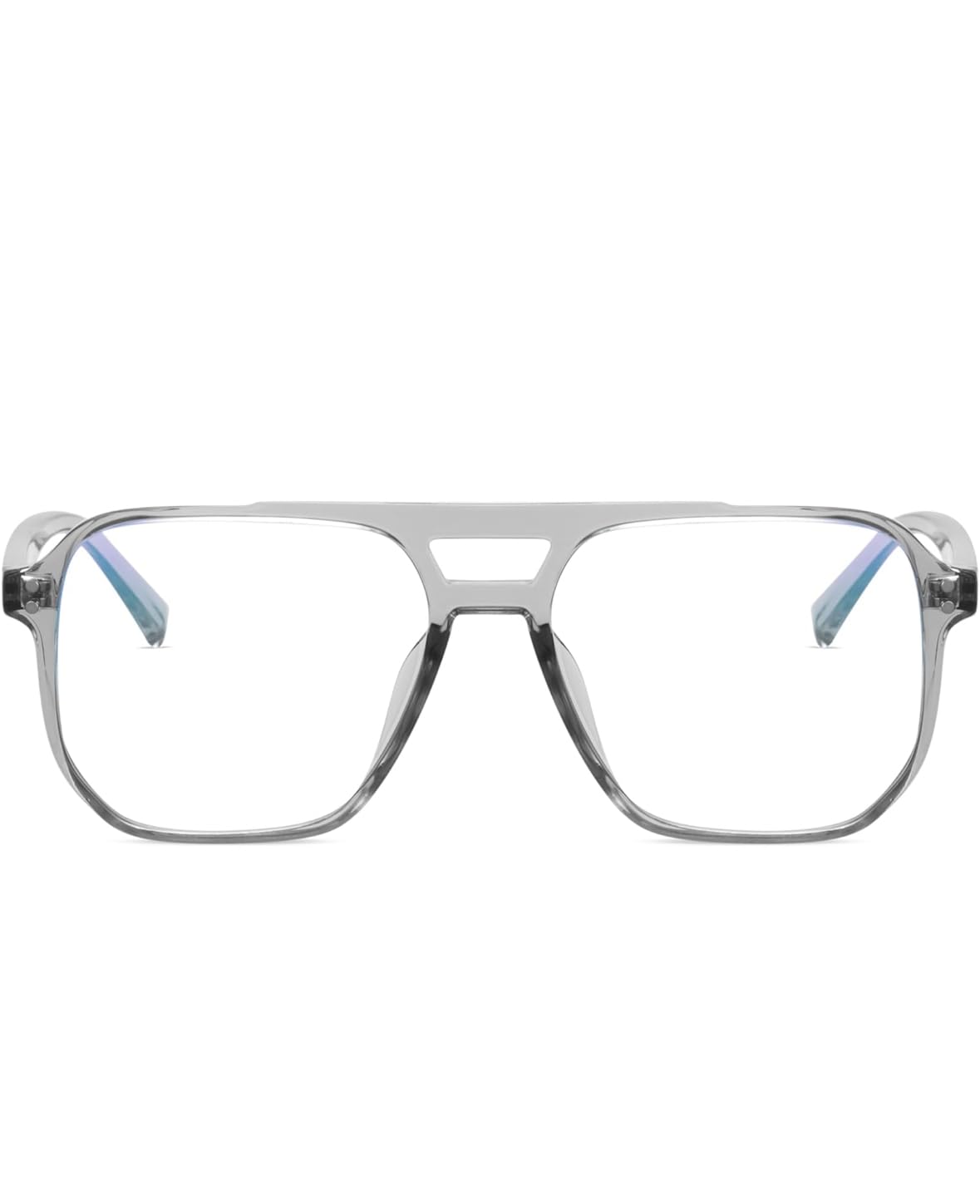 Poshh Eyewear Blue cut Light Blocking Glasses | Anti Glare Eyewear | Uv Protection Eye Glass For Men | Computer Glasses For Mobile/laptop Use | (Transparent Grey) 1