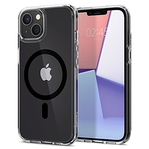 Image of Spigen for iPhone 13 Mini Case, Ultra Hybrid MagFit [Anti-Yellowing] [Compatible with Magsafe] - Clear Black