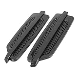 X AUTOHAUX 2pcs Air Flow Intake Cover Vent Decorative Bonnet Vent Hood Cover Black for Car