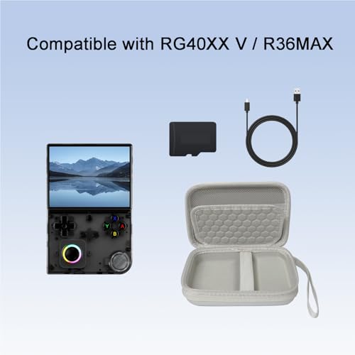Xmaspanda Carrying Case for RG40XXV Handheld Game Console, RG40XXV Portable Storage Bag, Carrying Bag RG40XX V Travel Case Gray - Thumbnail 3
