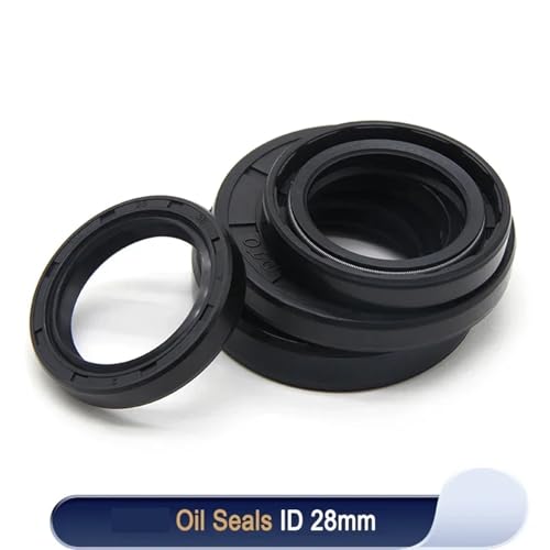 Retén de aceite TC 28x50x7mm de nitrilo con doble labio para ejes de motor 2