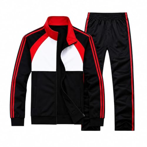 Unisex Polyester Tracksuit Set for Men & Women | Full Sleeve Zip-...