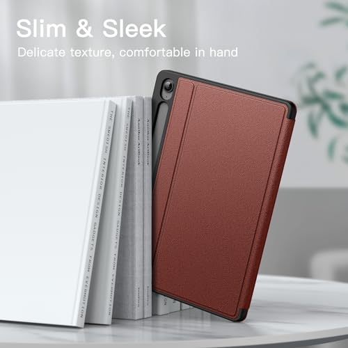 Image of JETech Cover Case for Samsung Galaxy Tab S10 Lite / S10 FE / S9 FE 10.9-Inch with S Pen Holder, Slim Folio Stand Protective Tablet Cover, Multi-Angle Viewing (Wine)
