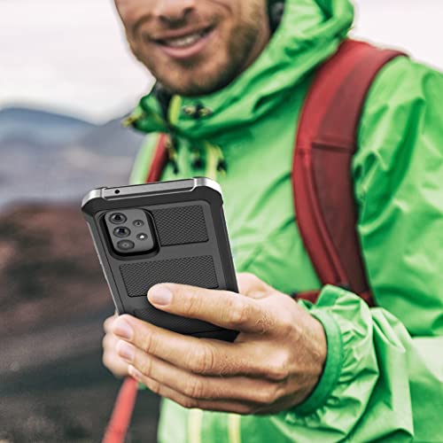 Encased Falcon Armor For Samsung Galaxy A53 5G Case With Built-In Screen Protector (Black) #TOP4