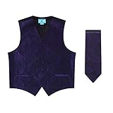 EGD1B.01 Series Pattern Microfiber Dress Tuxedo Vest Neck Tie Set Mens By Epoint