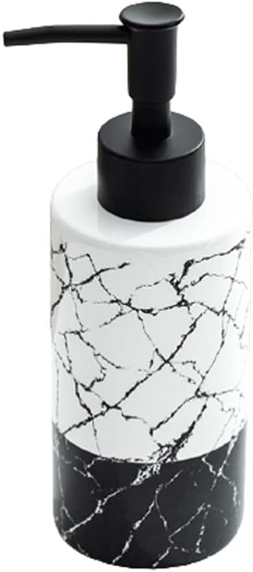 soap Dispenser,Bathroom Accessories, 300ml/10.1oz Ceramic Soap Dispenser Refillable Lotion Pump Bottle for Liquid Bathroom Vanity Countertop and Kitchen Sink with ABS Press Head (Color : A)