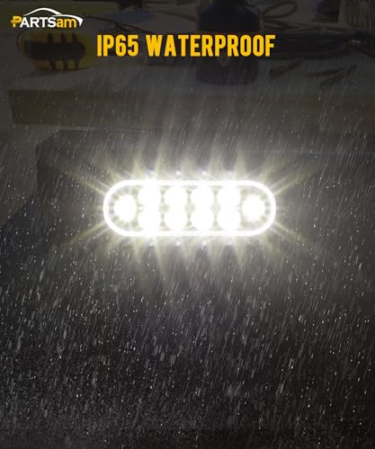 Luces LED ovaladas blancas para remolques, 6 pulgadas, 2 piezas miniatura 5