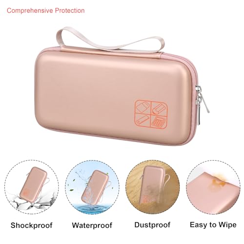 Elonbo Tragetasche für Texas Instruments TI-84 Plus CE/TI-84 Plus/TI-83 Plus CE/Casio fx-9750GII/ TI-Nspire CX II CAS/CX II/CX/CX CASFarbgrafik-Rechner, Rose Gold