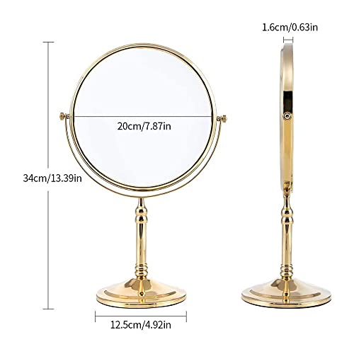 Espejo para maquillaje 3X redondo doble cara giratorio miniatura 2