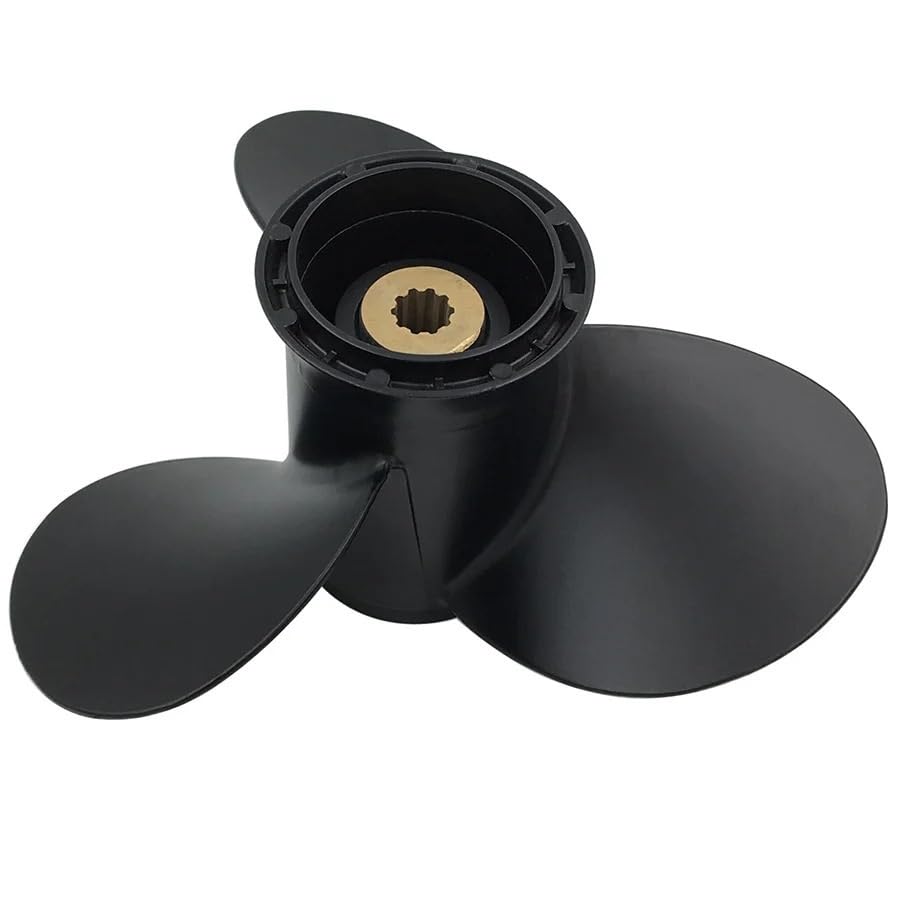9 1/4 x 8 Propeller für Suzuki Außenbordmotor 8-20 PS 58100-91D00-019 Marine-Aluminiumlegierung 10 Keilzahn 3 Klingen