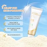 Rice Probiotics Sunscreen SPF50+ PA++++ Sun Relief Organic Sunscreen with Niacinamide Vitamin E and Zinc Oxide Light and Non-sticky Texture for All Skin Types 50ml - Image 4