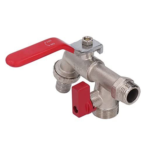 Doppelventil Wasserhahn 1 In 2 Out, Waschmaschine Schlauch Kugelhahn, Zinklegierung, Gartenzubehör