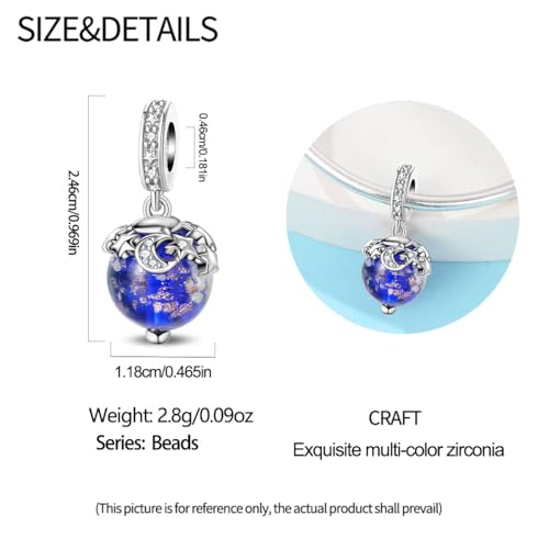 Glow/wishing bottle Silver Charm Bead Hypoallergenic Jewelry for Pandora Bracelets & Necklaces, Mothers Day Christmas Gifts2