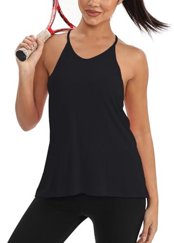 Mippo Workout Tops for Women Racerback Tank Open Back Athletic Shirts Gym Clothes Loose Fit4