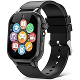 Smart Watch da 1,54 pollici HD Touch Screen, 30+ giochi educativi, fotocamera, pedometro, sveglia, lettore MP3, torcia, Auidobook, apprendimento carta, strumenti orari, controllo parentale, orologio