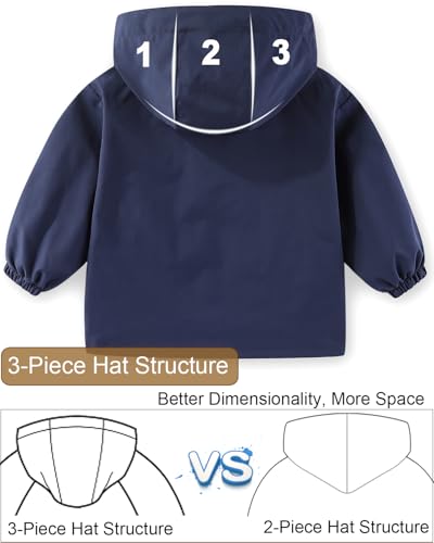 Image of Kids Boys' Windbreaker Jacket, Boys Zip Up Hoodie Coat Transitional Late Spring /Early Fall Jackets for Kids