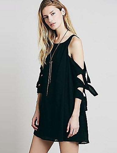 Abiti da donna eleganti estivi Vestito Da donna Largo Sexy Tinta unita Mini  Senza spalline Rayon / Poliestere , Nero-xl , Nero-xl : Amazon.it:  Abbigliamento