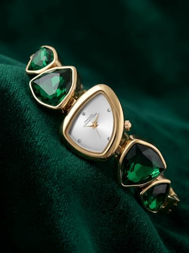 Image of French Connection Asymra Sunray Silver Dial with Crystal Bracelet Analog Watch for Women - FCN0205NGM
